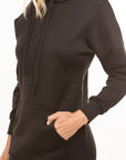 Midi Hoodie Dress by Claude in Black