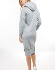 Midi Hoodie Dress by Claude in Grey