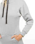 Midi Hoodie Dress by Claude in Grey