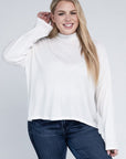 Plus Drop Shoulder Long Sleeve Top