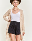 Jade By Jane Fringe Knit Cardigan