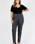 Plus Size High Waist Solid Stretch Jeans Pants