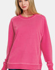 Zenana Full Size Pigment Dyed French Terry Sweatshirt