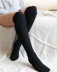 Knee High Cable Knit Socks