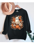 Ghost in Leaves Unisex Fleece Graphic Sweatshirt
