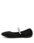 Corphee Pearl Strapped Glitter Ballerinas