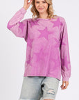 SAGE + FIG Mineral Wash Star Pattern T-Shirt