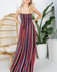 e Luna PLUS Striped Smocked Maxi Dress