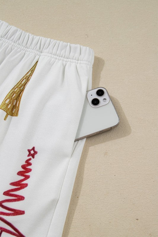 Christmas Tree Top and Shorts Pajama Set