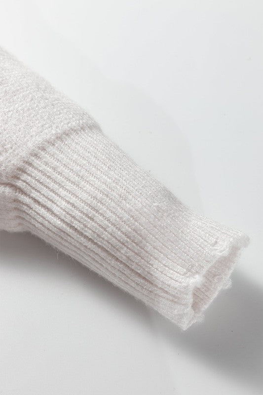 Pearl Embellished Open-Front Cardigan