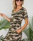 e Luna PLUS Camouflage Shift Dress