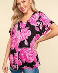 Haptics Floral Drop Shoulder T-Shirt