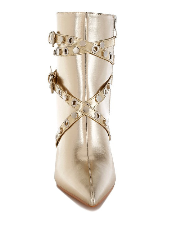 Jaunts Eyelets &amp; Studs Harness Ankle Boots