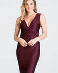 La Scala Center Front Knot Tricot Bodycon Dress