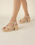 TOUCH-S Crisscross Sandal Heels