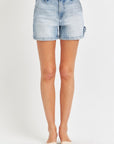 Risen Full Size High Rise Denim Shorts