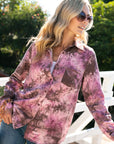 e Luna Tie Dye Button Down Shirts