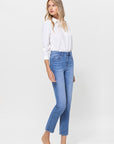 VERVET by Flying Monkey High Rise Stretch Crop Slim Straight