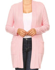 Plus Size Knee Length Duster Cardigan