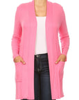 Plus Size Knee Length Duster Cardigan