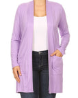 Plus Size Knee Length Duster Cardigan