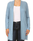 Plus Size Knee Length Duster Cardigan