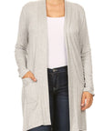 Plus Size Knee Length Duster Cardigan