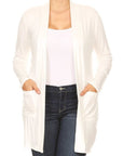 Plus Size Knee Length Duster Cardigan