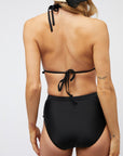 Davi & Dani Solid Bikini Set with Pom Poms - Online Only