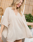 e Luna Solid Peasant Top