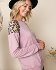 e Luna PLUS Solid Cheetah Mix Sweatshirt