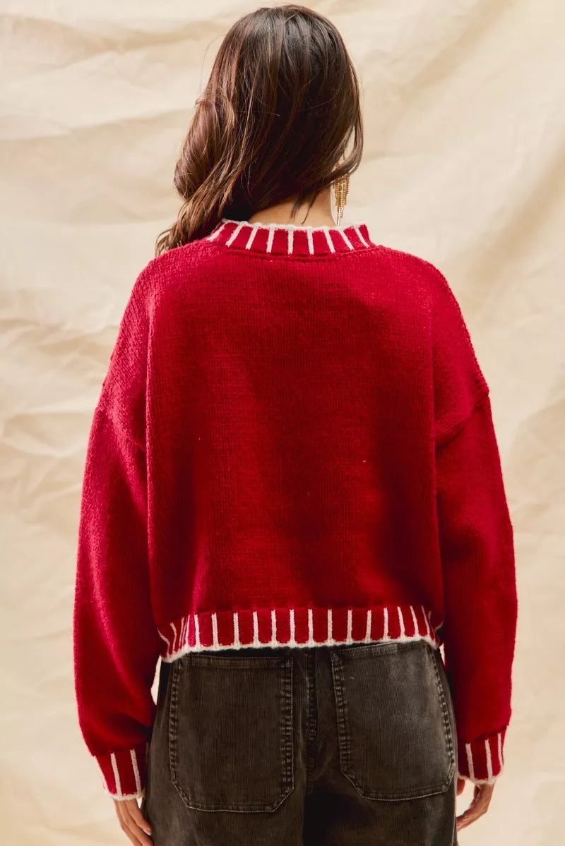 SO ME Loose Fit Christmas Holiday Sweater