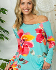 e Luna PLUS Floral One Shoulder Top