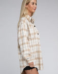 Beige Plaid Shacket