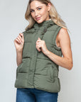 Snobbish Snap and Zip Closure Hooded Vest