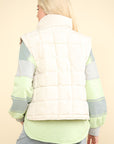 VERY J Zip Up Puffer Padded Warm Vest