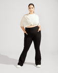 Full Size Supersculpt™ Flared Leggings with Pockets - Black