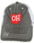 Ohio - Red State OH Inside Trucker Hat