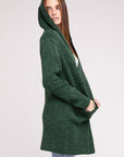 Zenana Hooded Open Front Sweater Cardigan