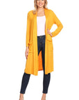 Solid Duster Cardigan Loose Fit