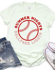 Summer Nights and Ballpark Lights Baseball Graphic