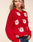 Haptics Santa Sparkle Brushed Sweater