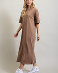 Vented Heavy Cotton Washed Dress