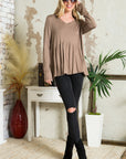 e Luna PLUS Solid Babydoll Top