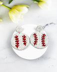 Seed Bead Sports Ball Post Earrings - Online Only