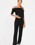 Mono B Cross Pleat Flare Pants