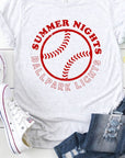 Summer Nights and Ballpark Lights Baseball Graphic