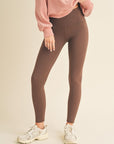 Yelete Full Size Fleece Lined High Waisted Leggings