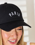 Zenana Embroidered City Baseball Cap