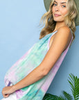 e Luna Tie Dye Thermal Camisole Top